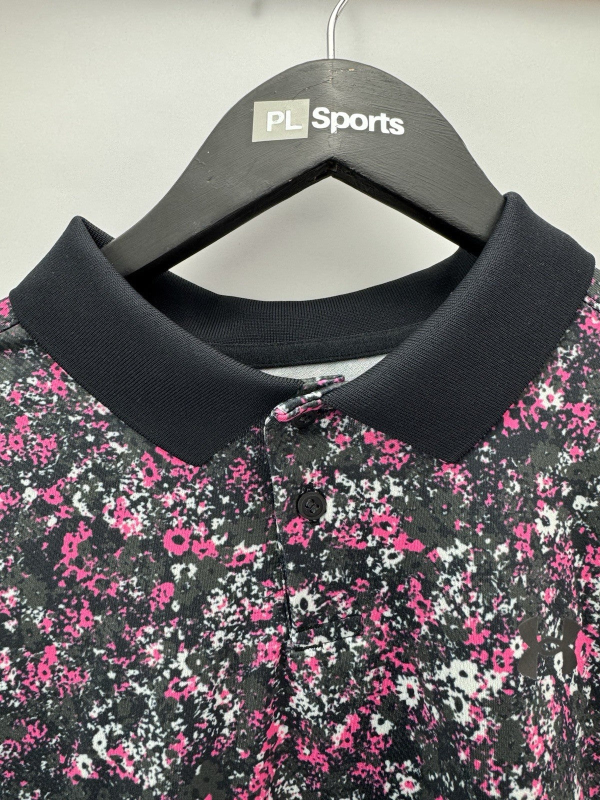 Juniors Boys Under Armour Floral Speckle Golf Polo Shirt Size UK Large /309824