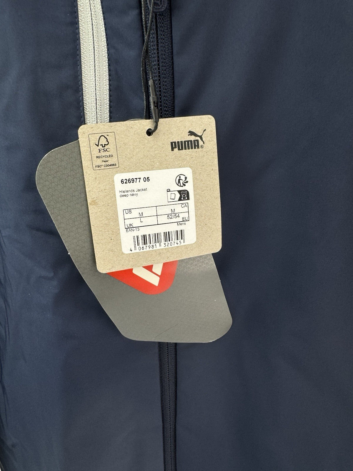 Puma Mens Golf Jacket Hielands Insulated Full Zip UK Large /New /295398