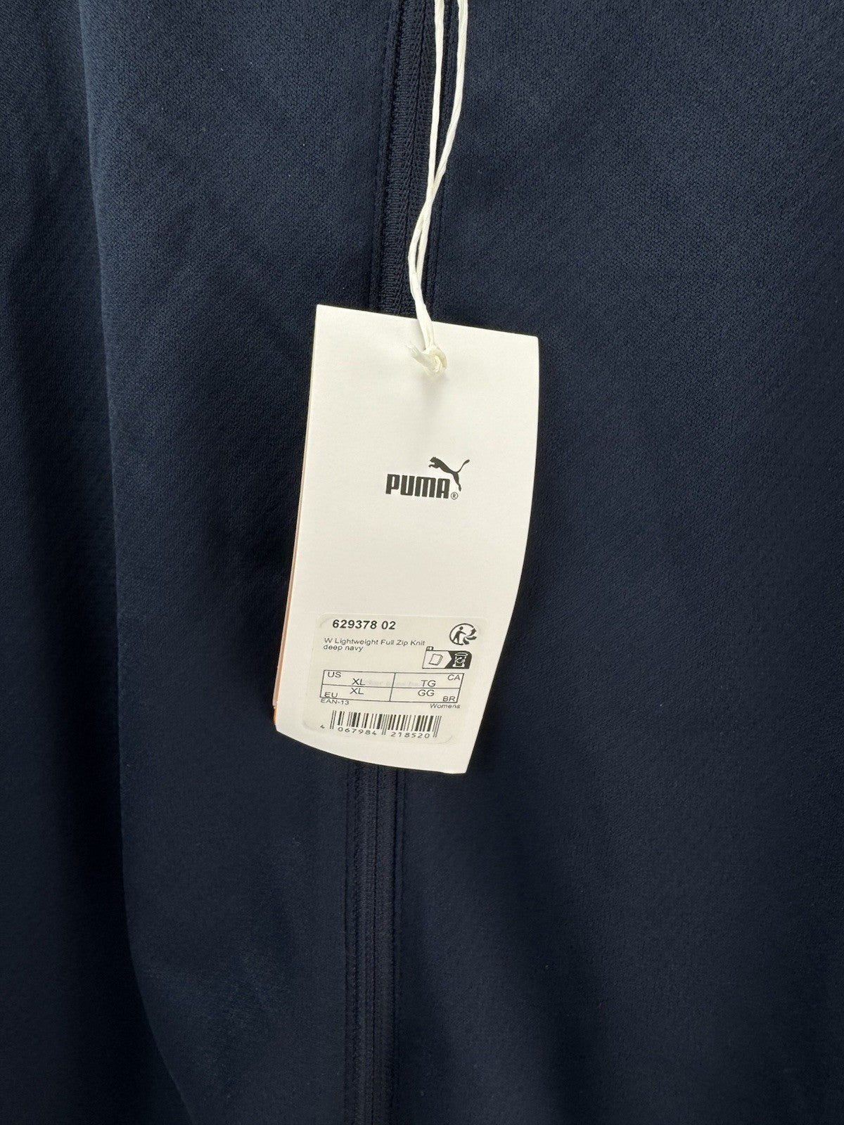 Womens Puma Lightweight Full Zip Knitted Golf Jacket Deep Navy Size XL/ 300819