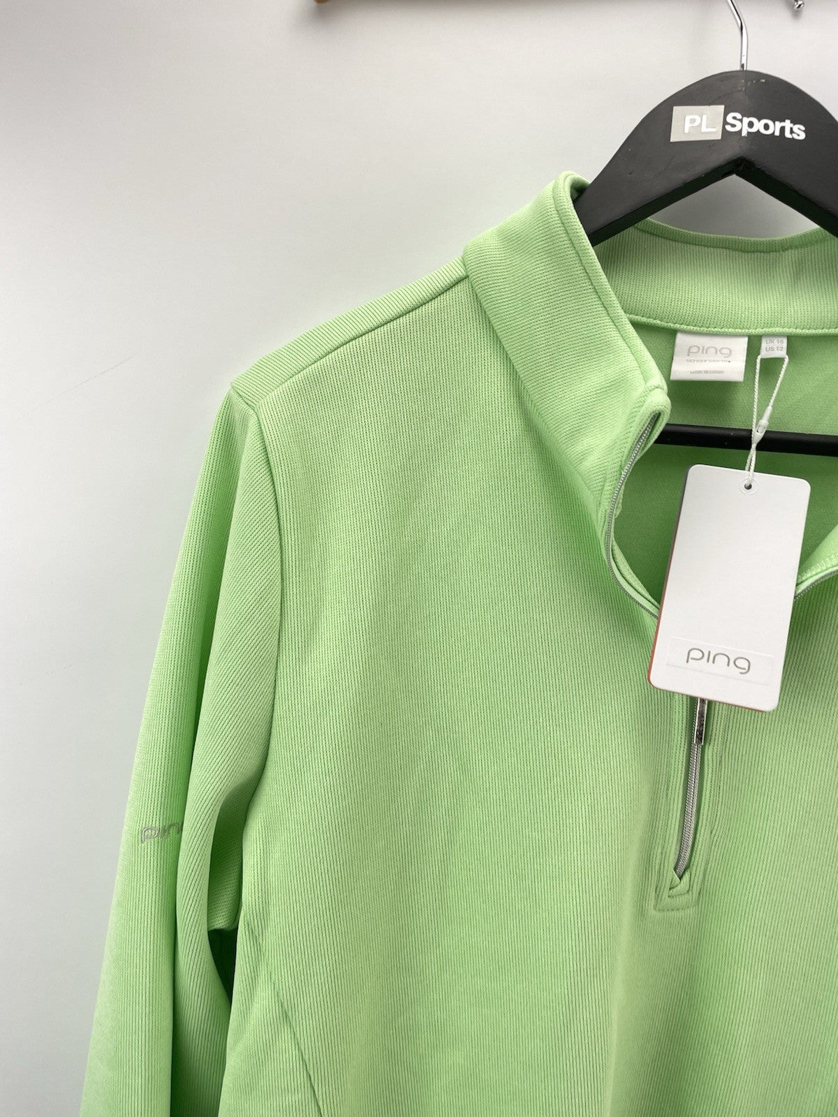 Ping Golf Ladies Pullover Lyla Size UK 16 1/2 Zip /Green /New /280992