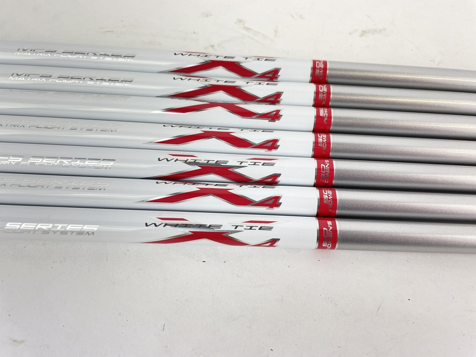 Matrix White Tie Womens Iron Shaft Set (7) X4 Womens Graphite 42” New /0.3702