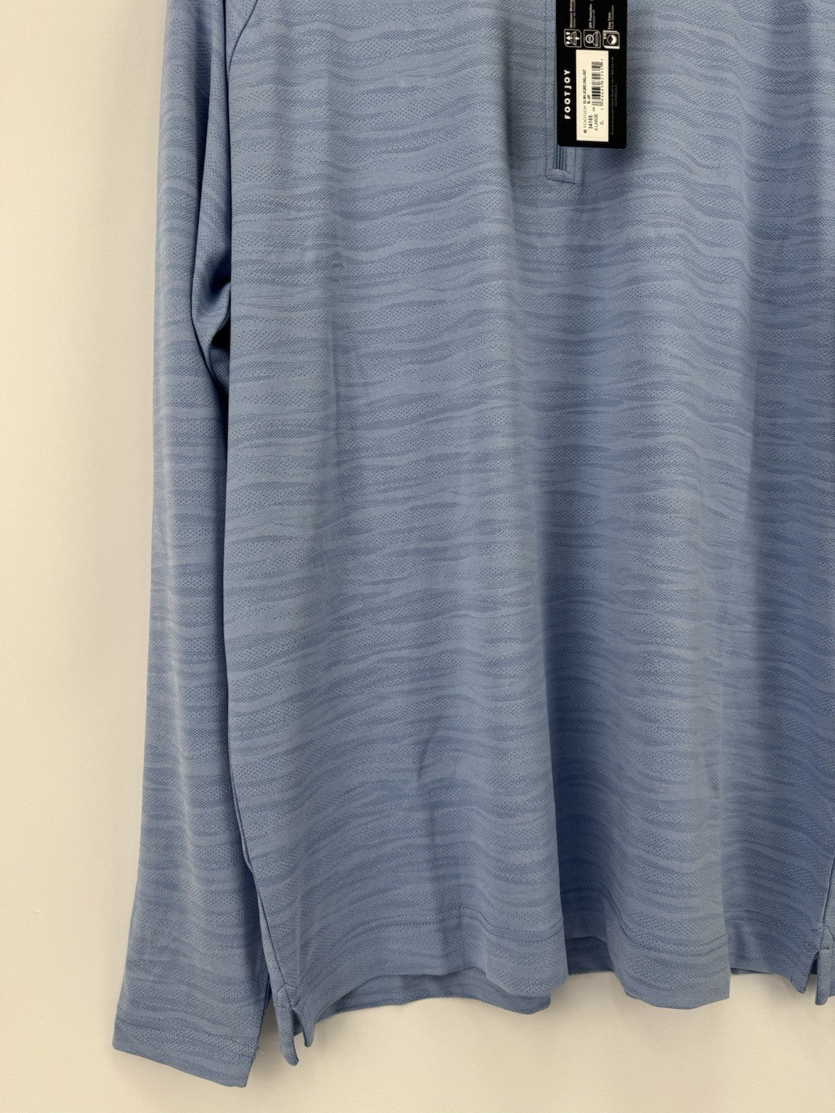 FootJoy Golf Wave Jacquard Chill-Out Zip Pullover Men's Size XL Blue Jay/330413