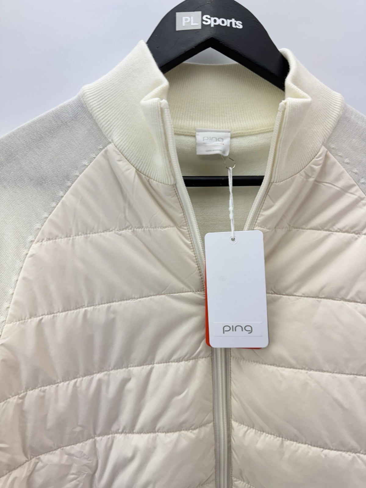 Ping Golf Ladies Jacket Fran Hybrid Full Zip UK 12 /Cream /New /279803