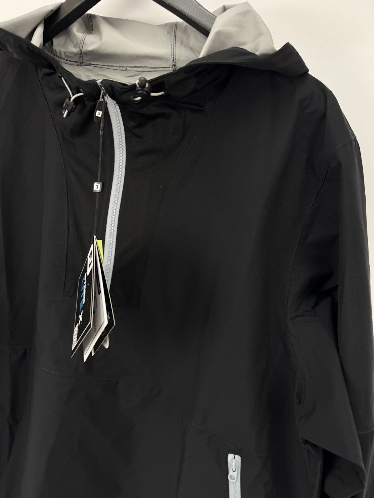 FootJoy HydroLite X Waterproof Lightweight Hooded Jacket Size XXL Black/337703