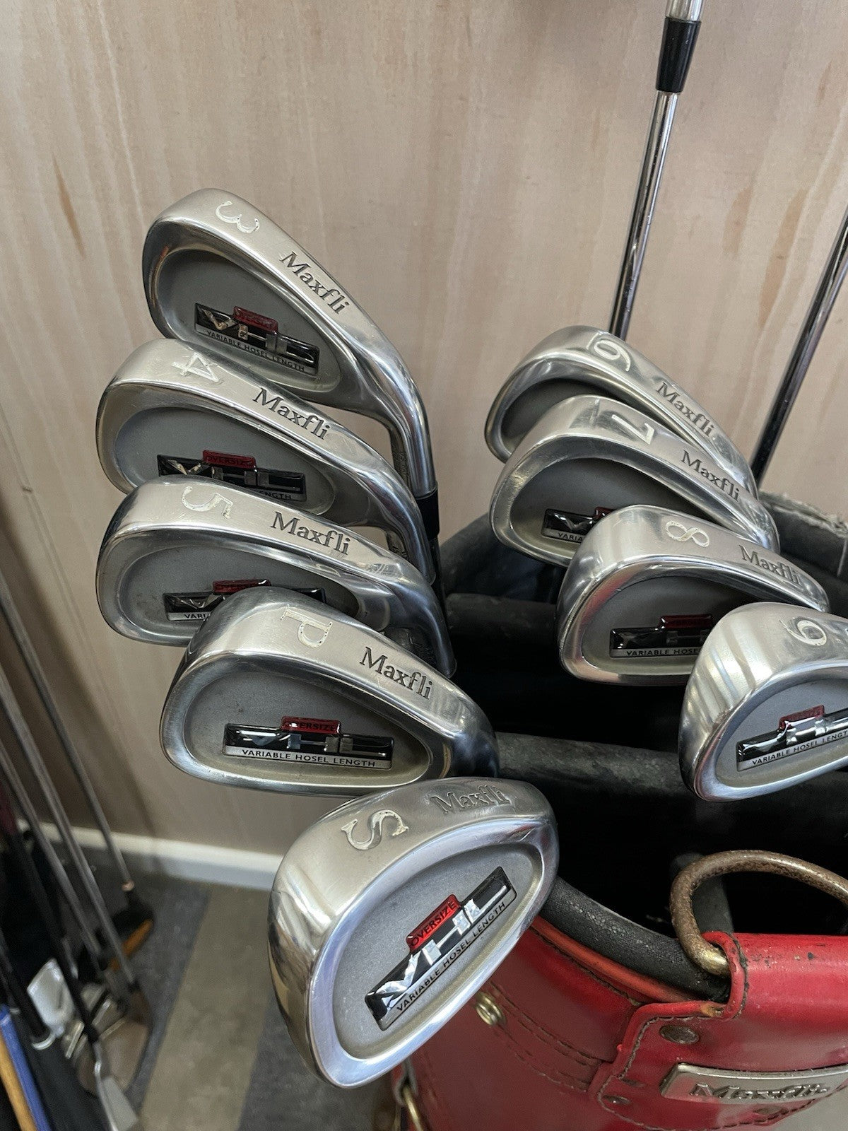 Mens Golf Package Set 12 Clubs Maxfli Regular Steel /Right /New Grips /Cart Bag3