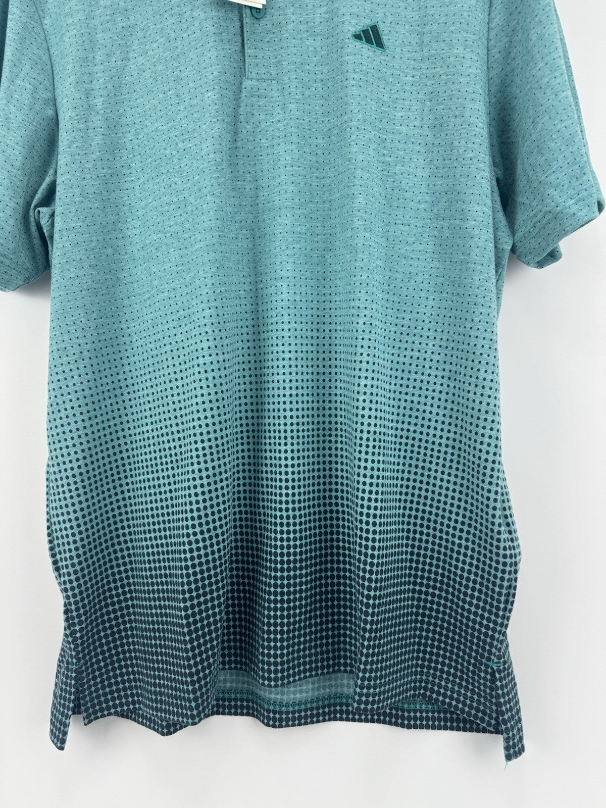 Adidas Go-To Rise Print Polo Shirt Men's Golf Size Large Pure Teal/329205