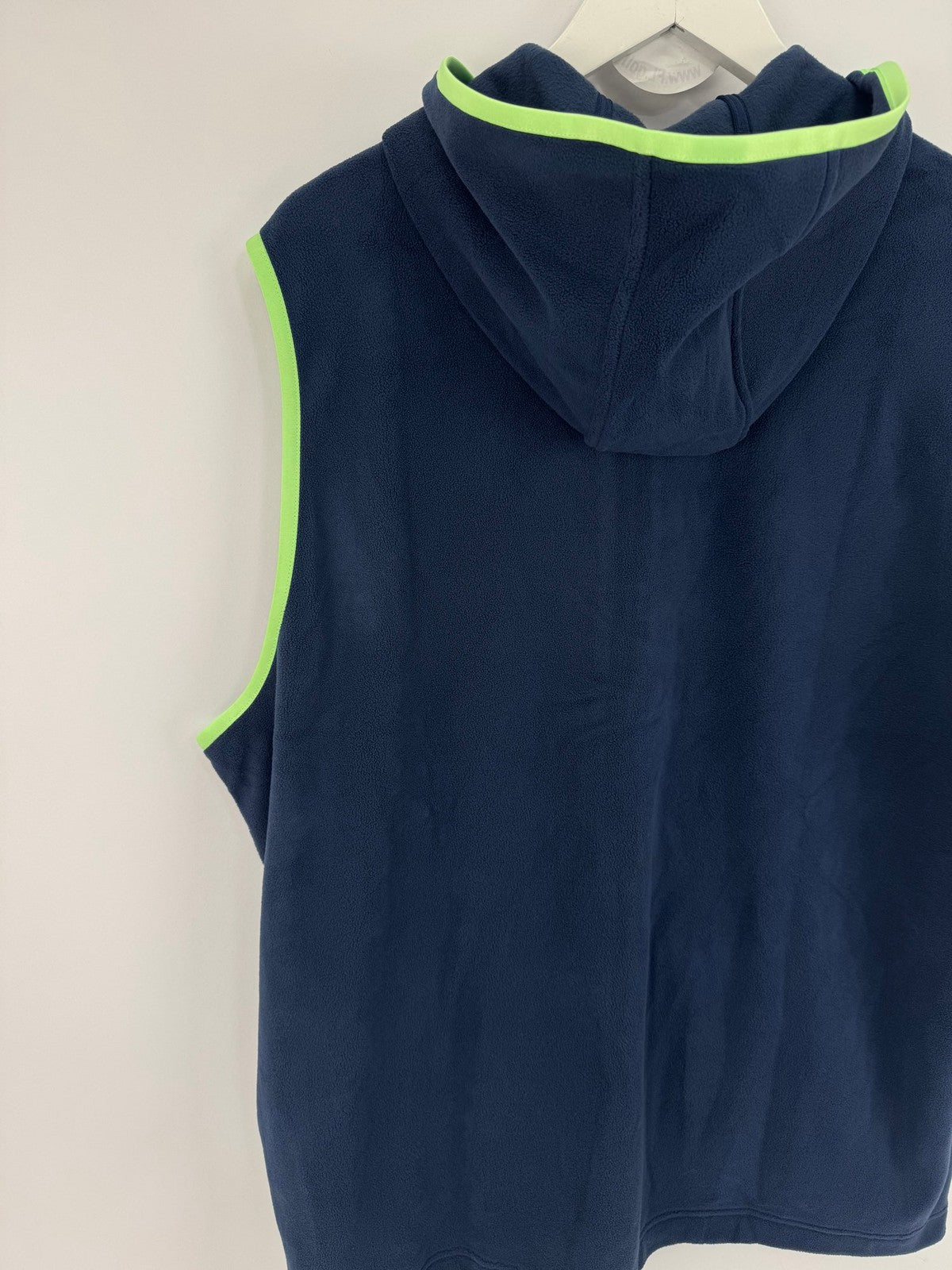 Adidas JL5328 Ultimate365 Fleece Hoodie Vest Men's Size Large Navy Green/325606