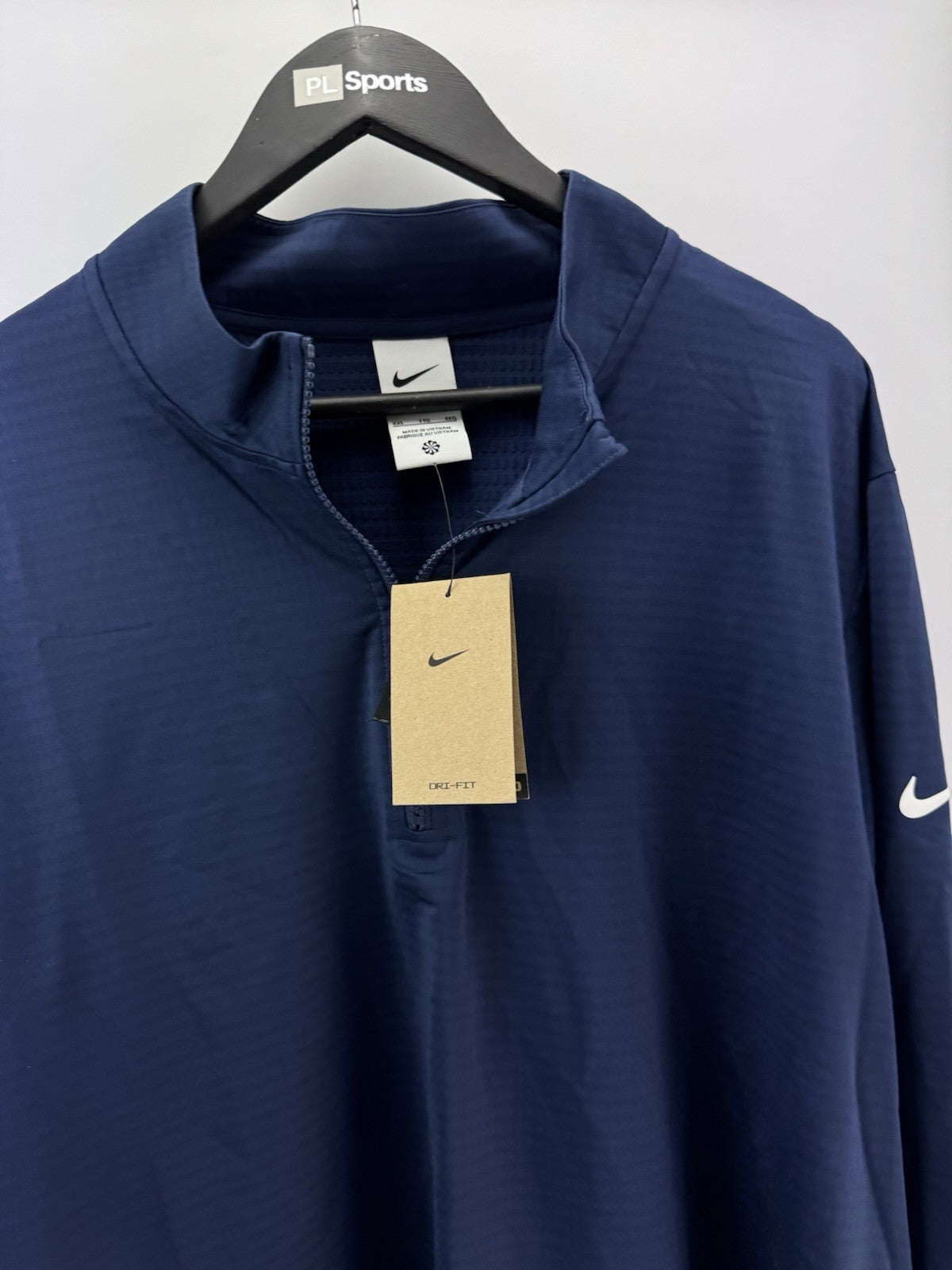 Nike Golf Pullover Victory 1/2 Zip /Light Grey /UK XXL /Navy /New /279554