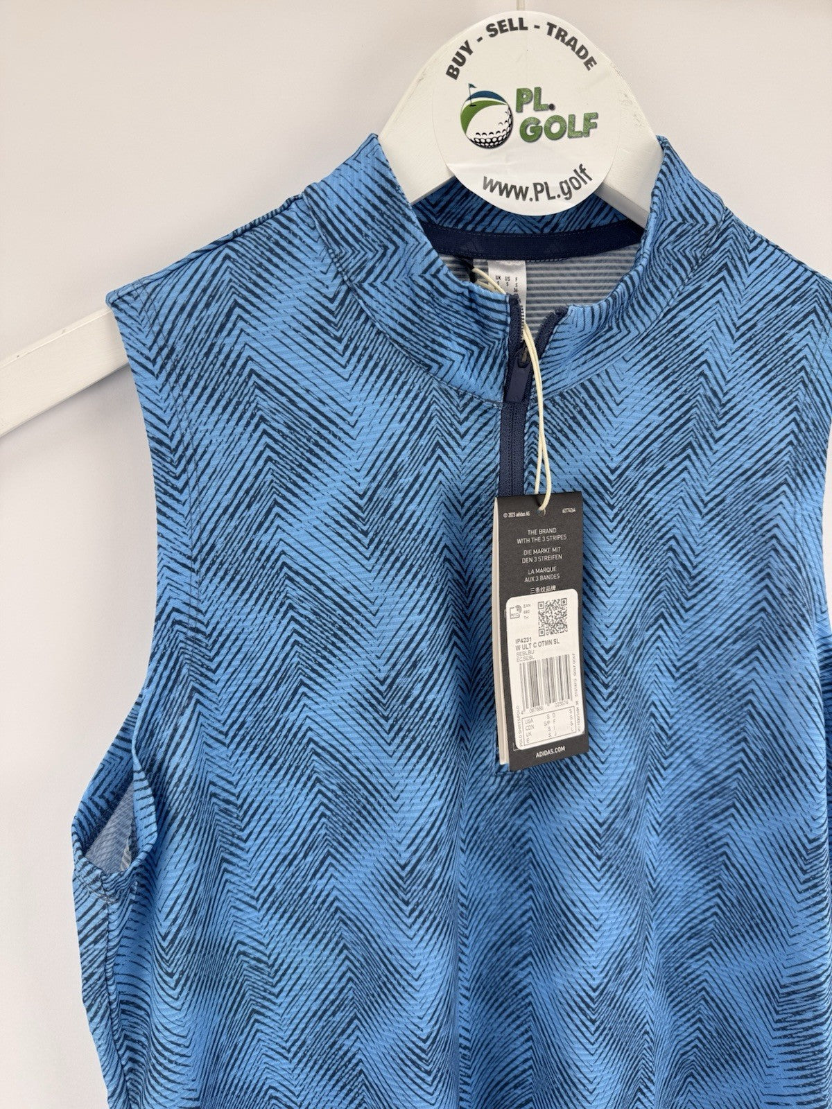 Ladies adidas Ultimate365 Ottoman Printed Sleeveless Polo Size UK Small /318111