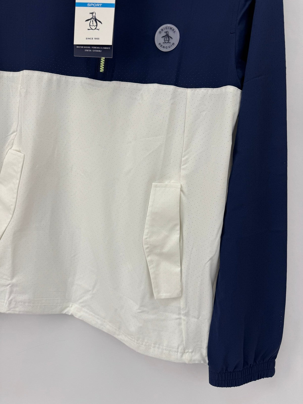 Penguin Sport Men's Jacket Size Small 1/4 Zip Colour Block Lightweight/365114