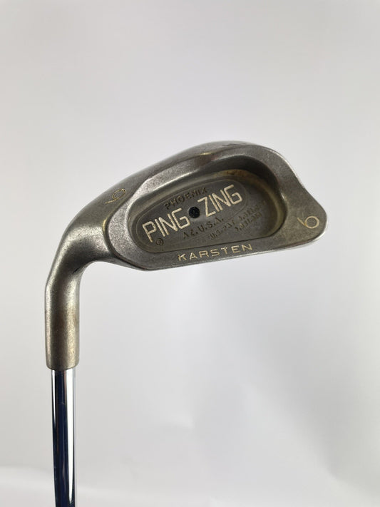 Ping Zing Golf 6 Iron Black Dot KBS Tour Stiff Steel /Left Handed/New Grip/67890
