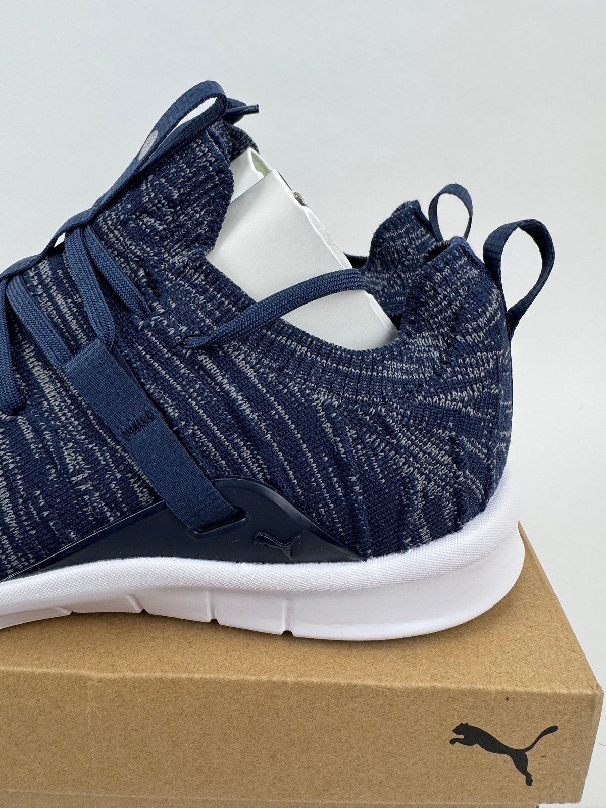 Puma Laguna Fusion Knit Women's Trainers Size UK 6.5 Navy Comfort Running/321041