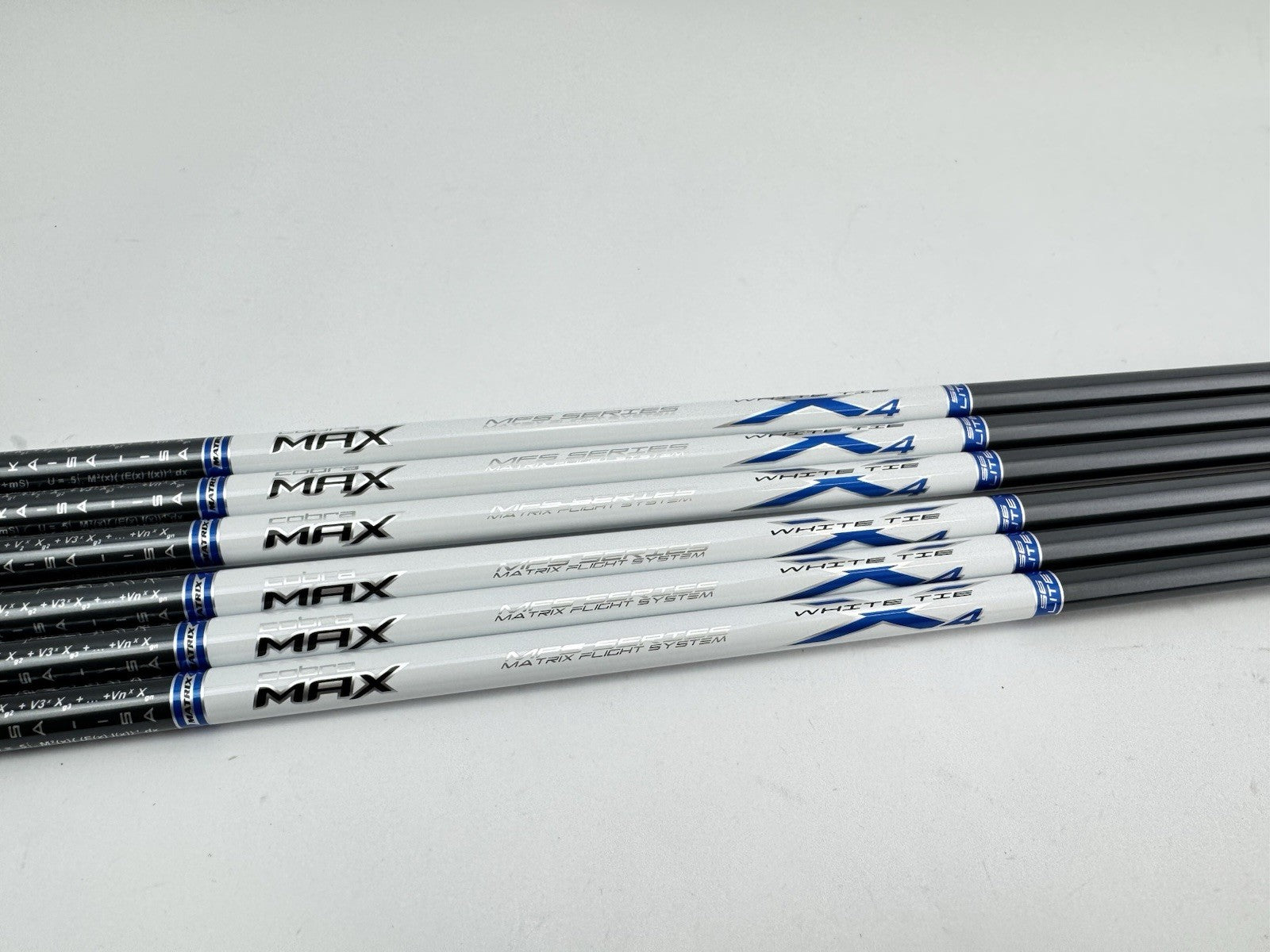 Matrix Ozik White Tie Iron Shaft Set (7) X4 Lite Senior Graphite 42”/0.370/New0