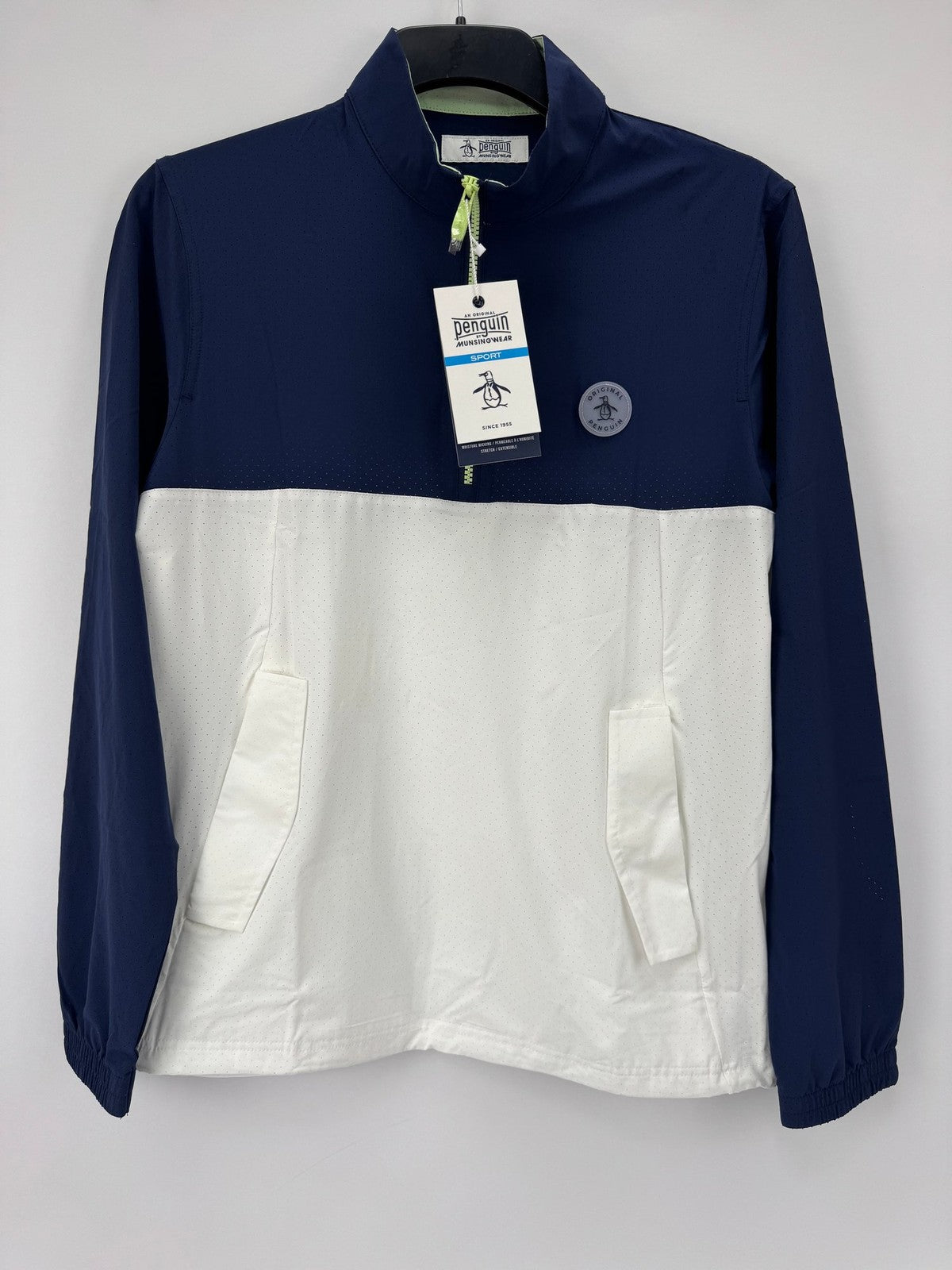 Penguin Sport Men's Jacket Size Small 1/4 Zip Colour Block Lightweight/365110