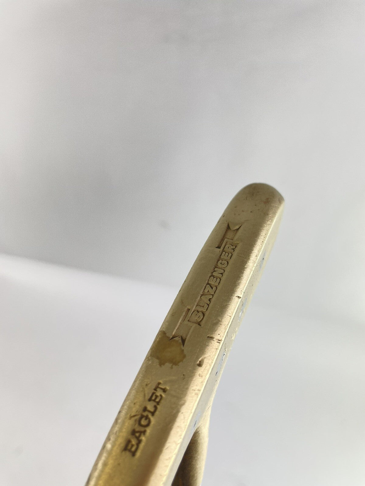 Slazenger Eaglet Blade Putter Brass 36” Steel /Left Handed /New Grip /108102