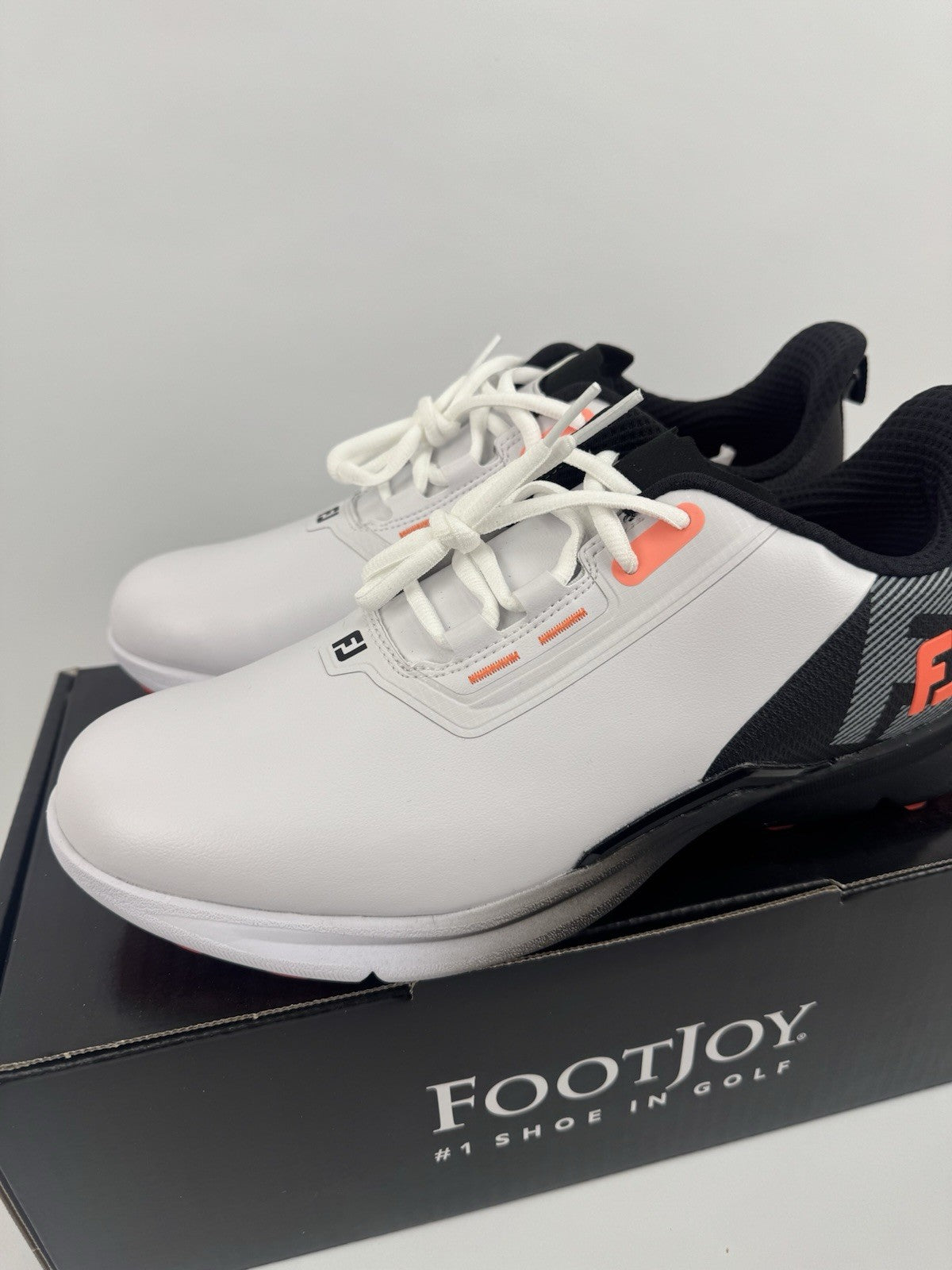 FootJoy Fuel Golf Shoes Men's UK Size 7 White Black Orange Lightweight/312912