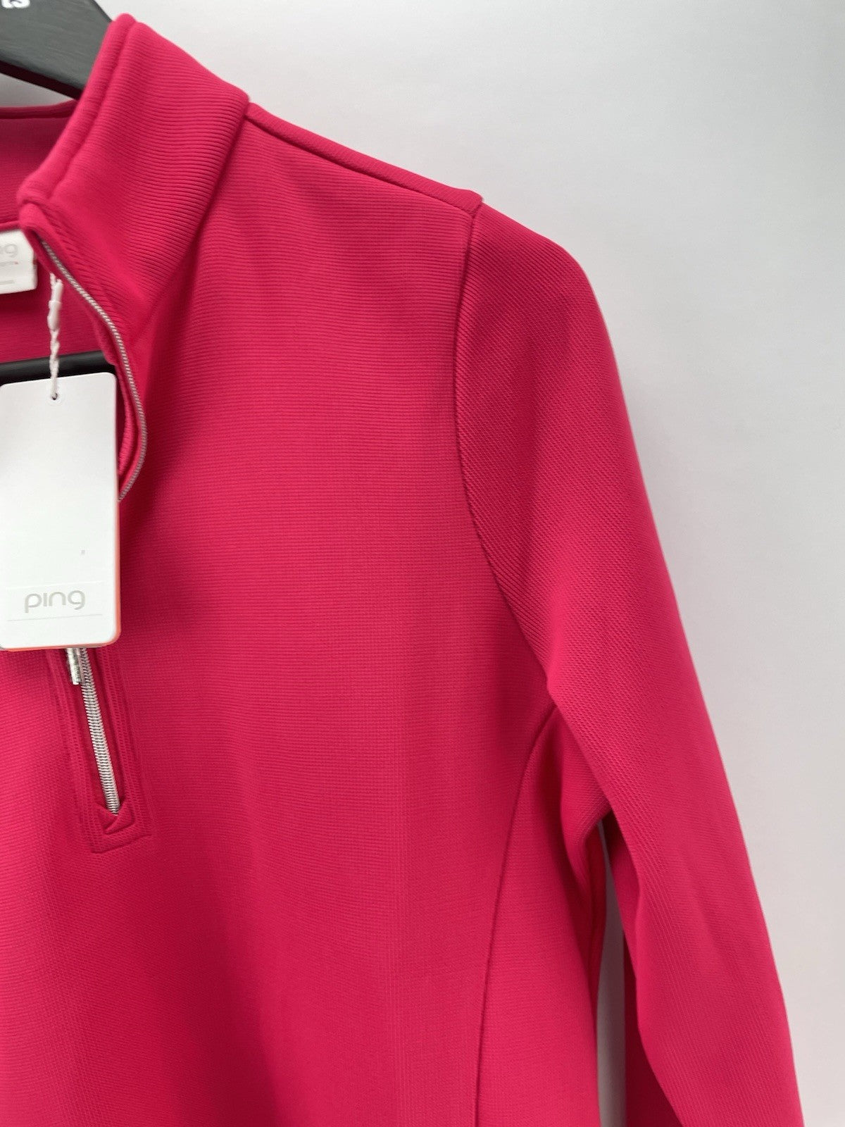 Ping Golf Ladies Pullover Lyla Size UK 8 /1/2 Zip /Pink /New /281024