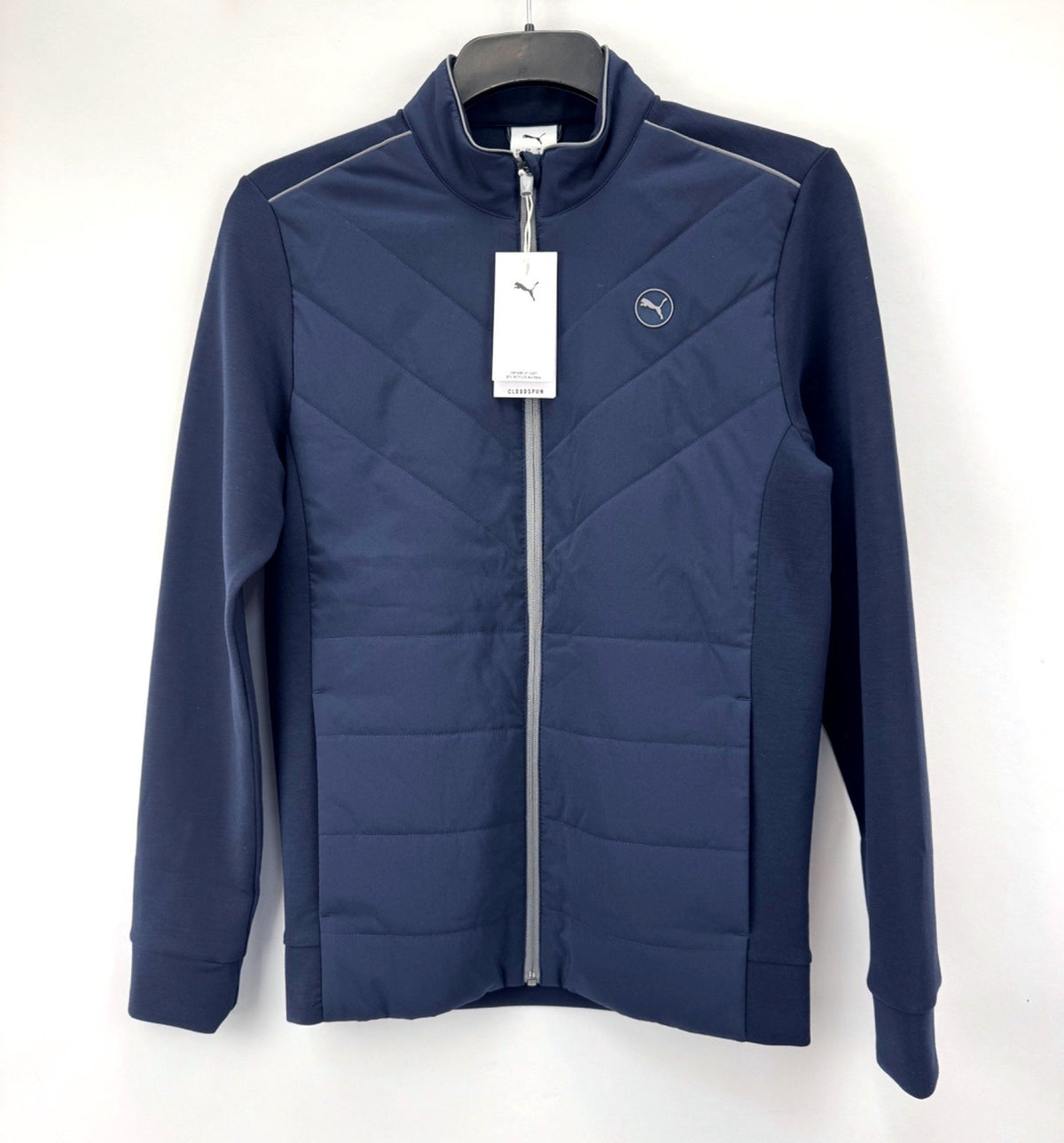 Puma Cloudspun Fleece Hybrid Jacket Men's Size Small Navy Lightweight/369050