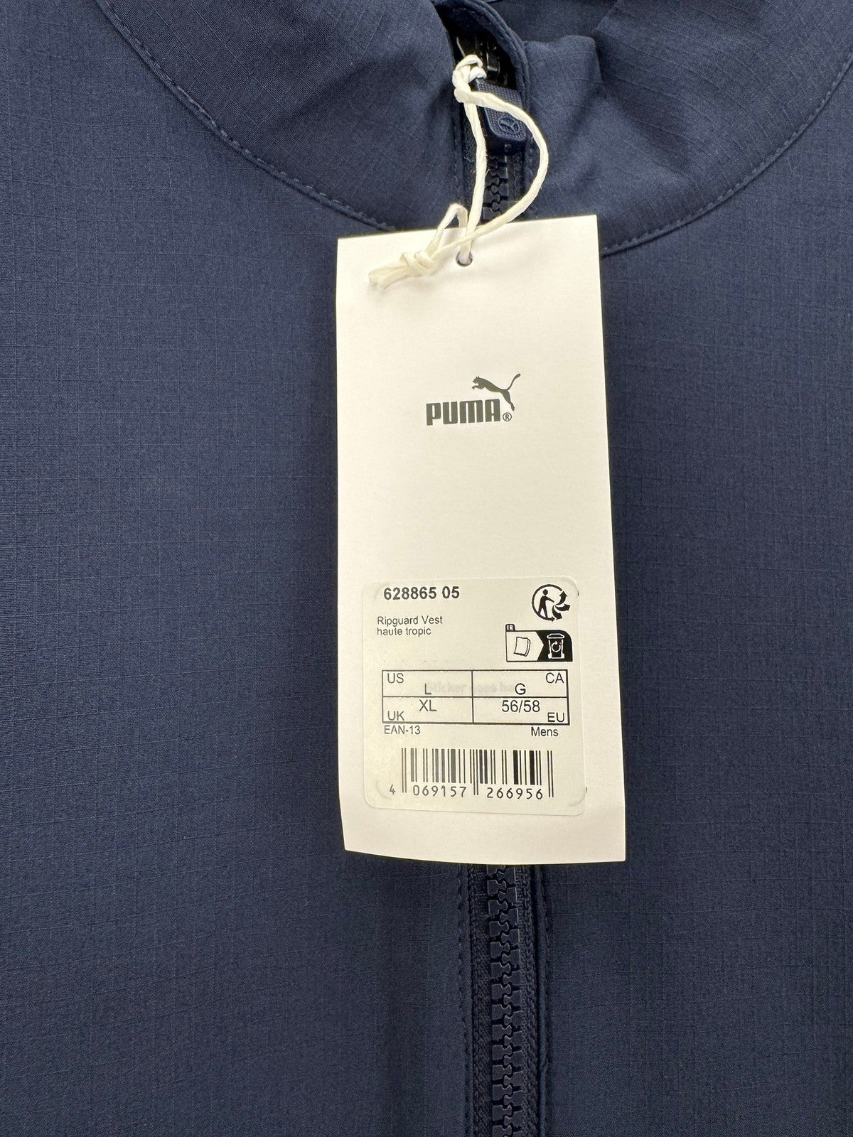 Puma Ripguard Vest Men's XL Blue Sleeveless Golf Jacket Gilet Lightweight/354101