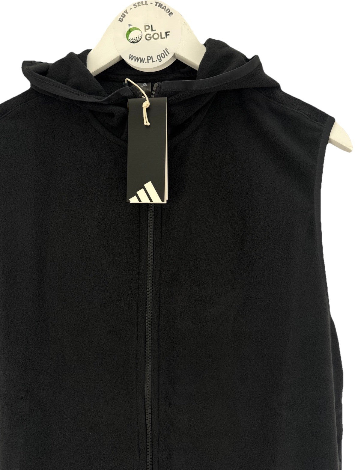 Adidas Ultimate365 Hoodie Vest Men's Size Small Black Fleece Sleeveless /327302