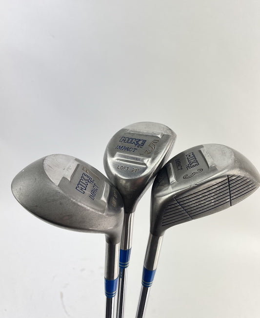 Ladies Golf Fairway Wood Set 3,5&7 Woods Ladies Steel /Right /New Grips /183890