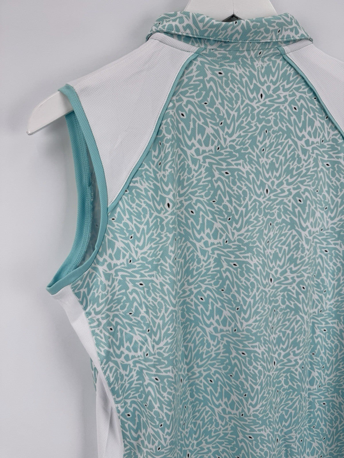 Green Lamb Women’s Sleeveless Golf Polo Patterned Size UK 14 /317958