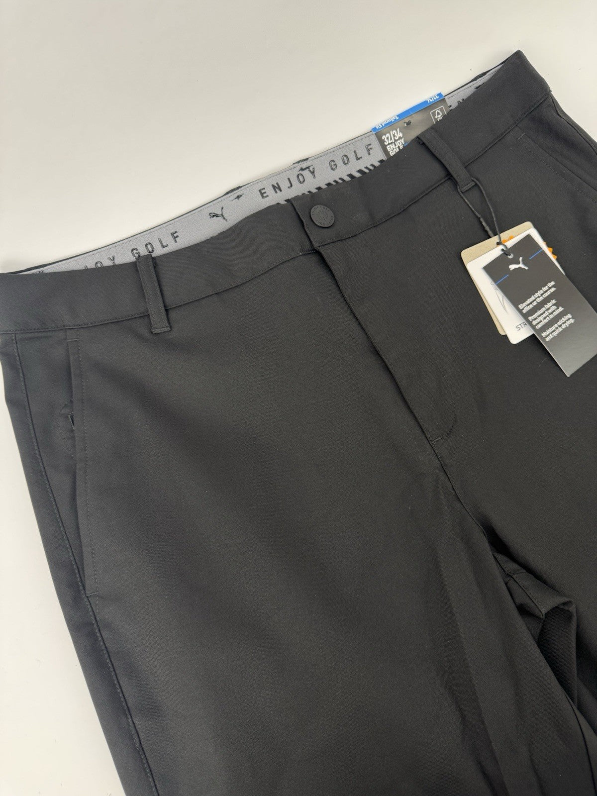 Puma Dealer Tailored Fit Trousers Men's Size 32/34 Black Golf Pants/353948