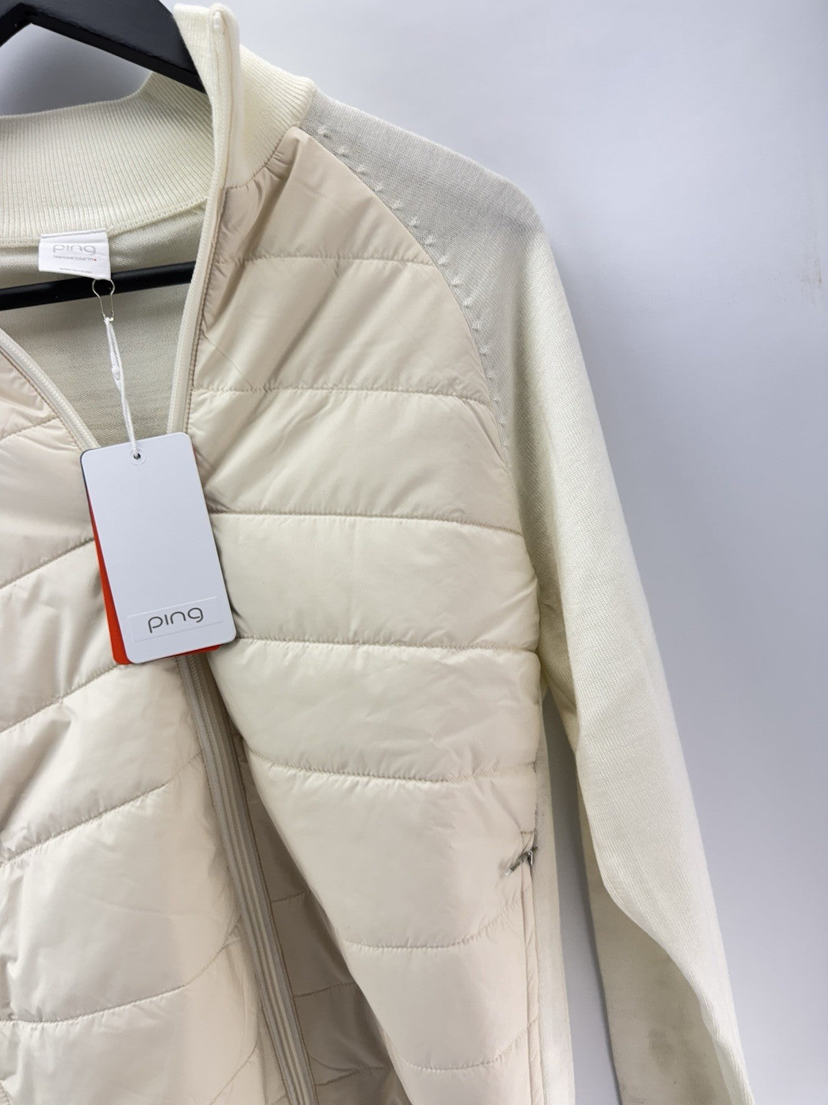 Ping Golf Ladies Jacket Fran Hybrid Full Zip UK 8 /Cream /New /279794