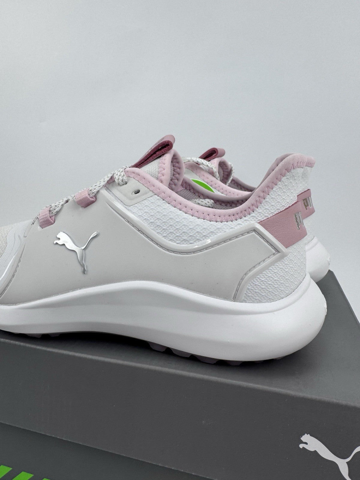 Puma Women's Ignite Fasten8 Trainers Size UK 5 White Pink Golf Shoes/320401