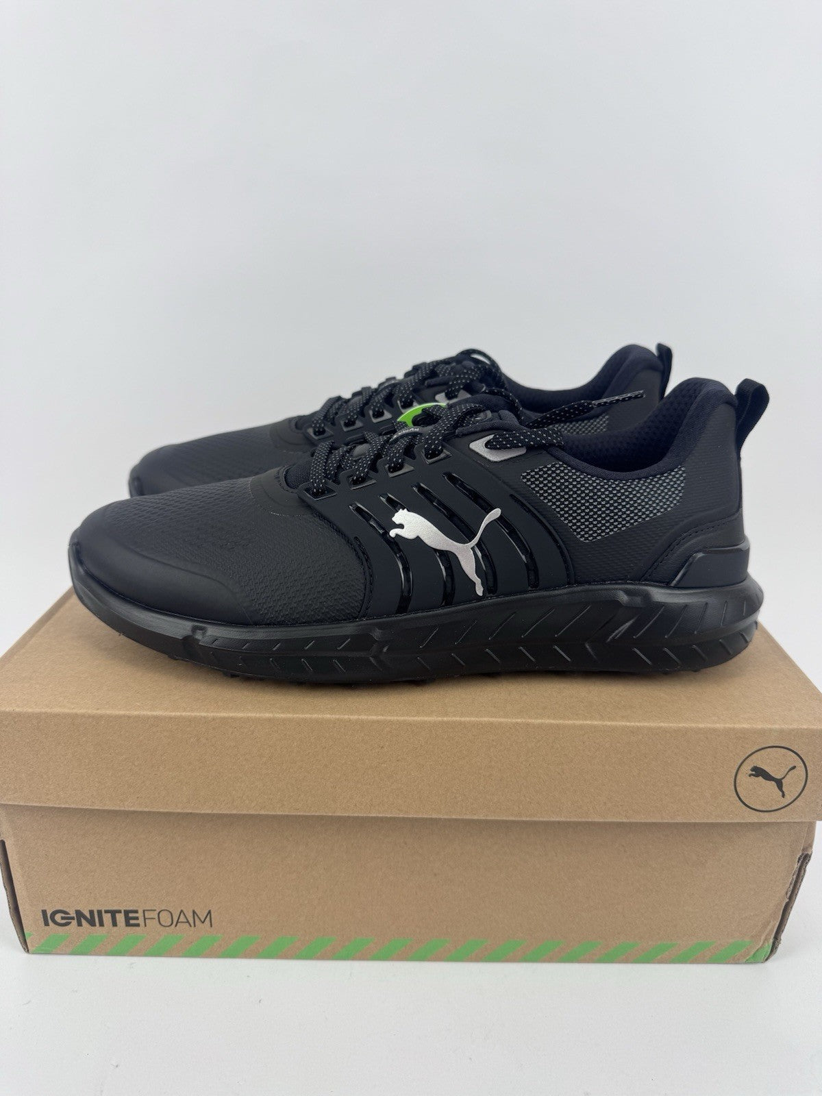 Puma Ignite Elevate 2 Tour Men's Golf Shoes Size UK 8 Black Waterproof/319060