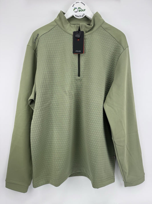 PING Nolan P03766 Quarter Zip Pullover Mens XXL Water Resistant Green/317160