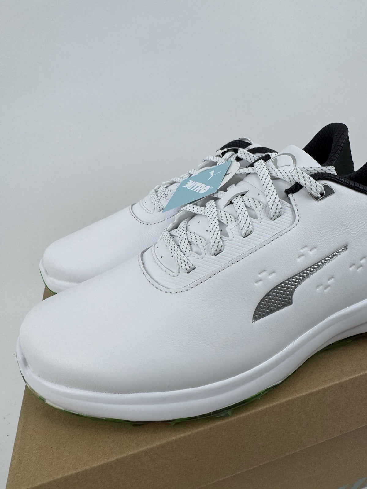 Puma Phantomcat Nitro Men's Golf Shoes Size UK 9.5 White Black Fluro/320342