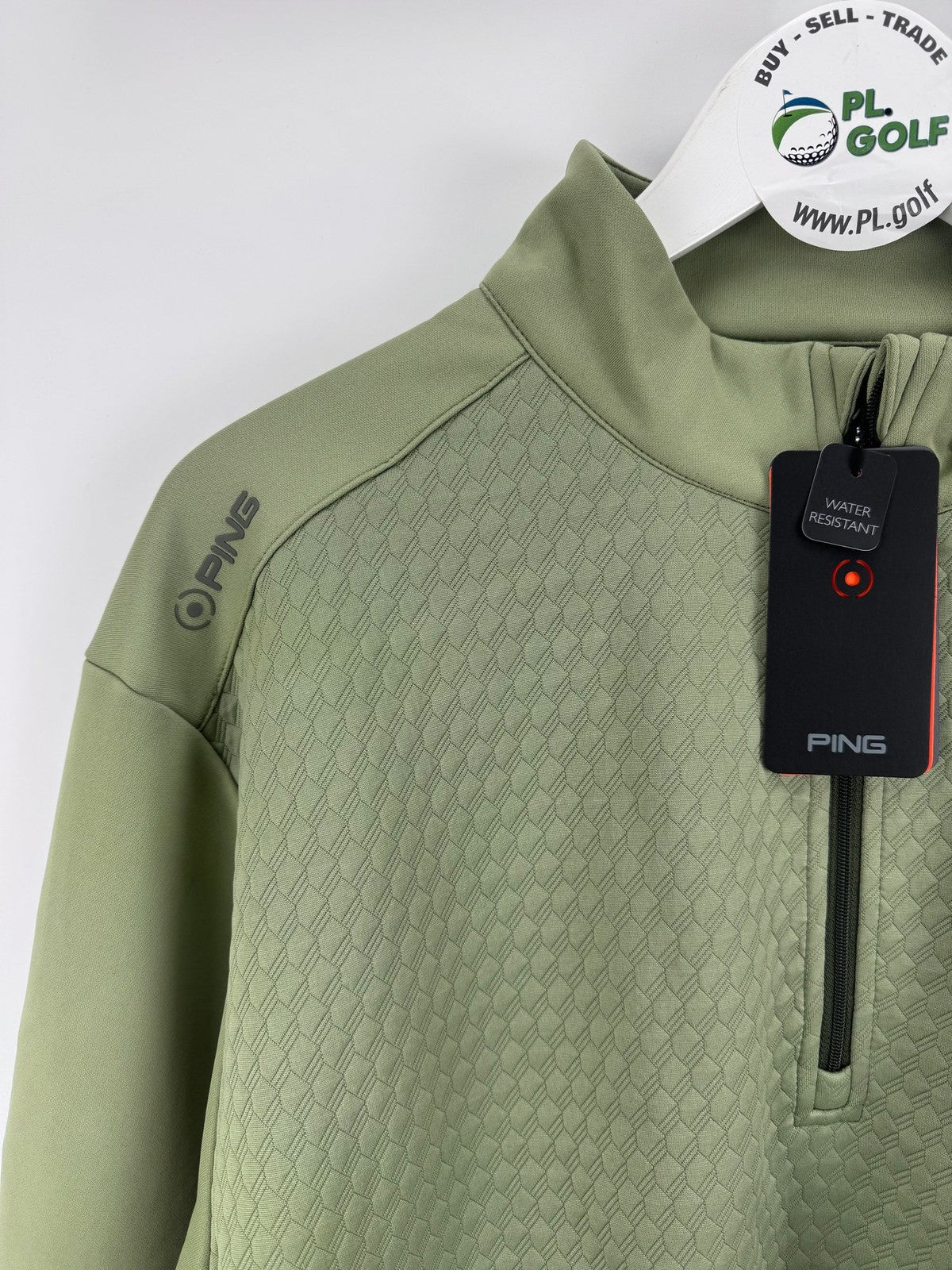 PING Nolan P03766 Quarter Zip Pullover Mens XL Water Resistant Green/3171710