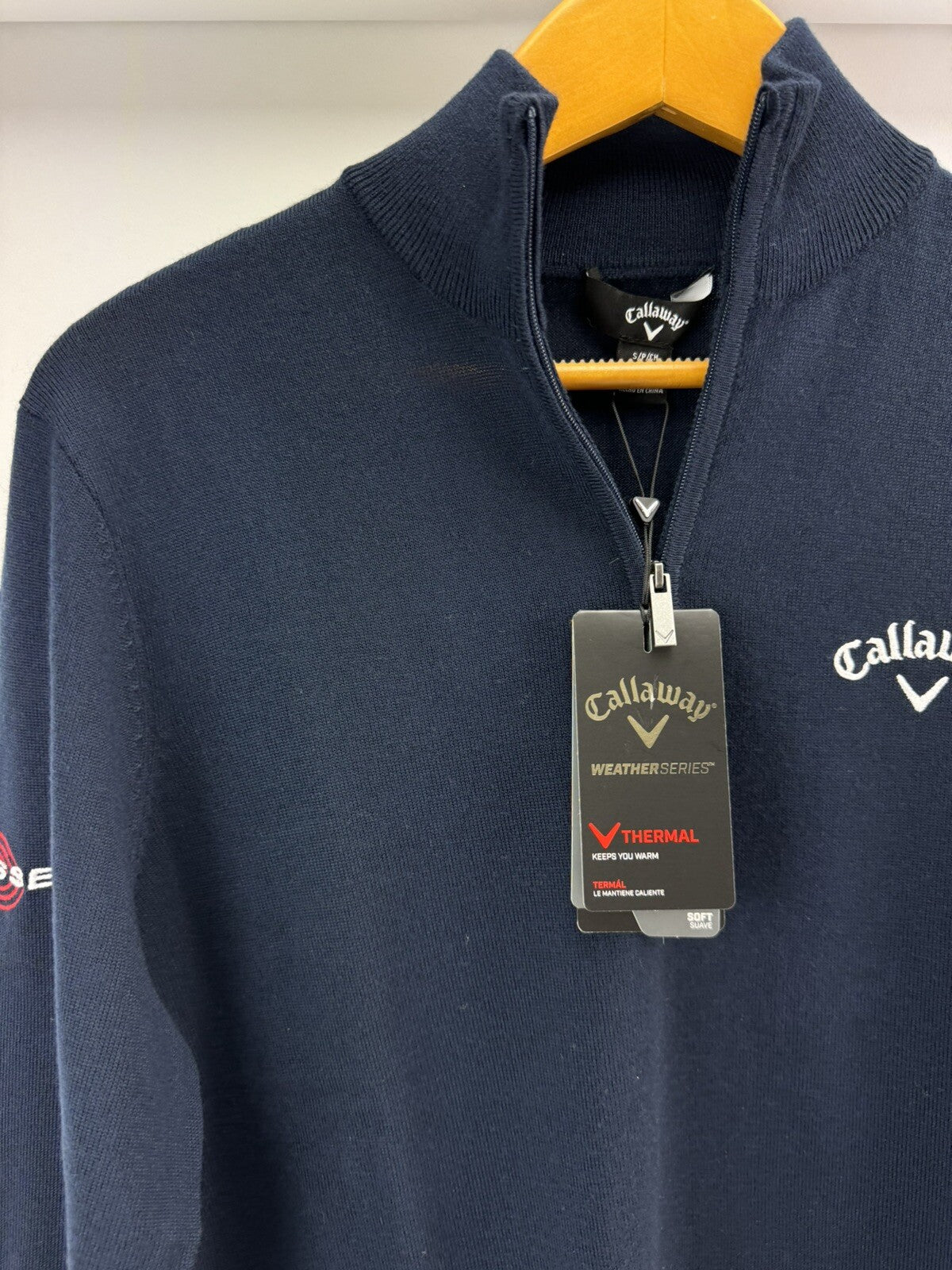 Callaway Odyssey Mens Pullover Blended Merino Thermal UK Small /Navy /New /199963