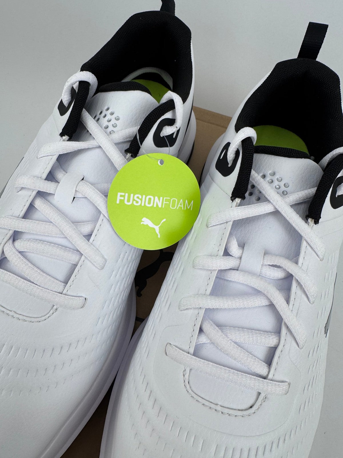 Puma Fusion Foam Fusion Plus Golf Shoes Mens 10.5 White Black Regular Fit/318644
