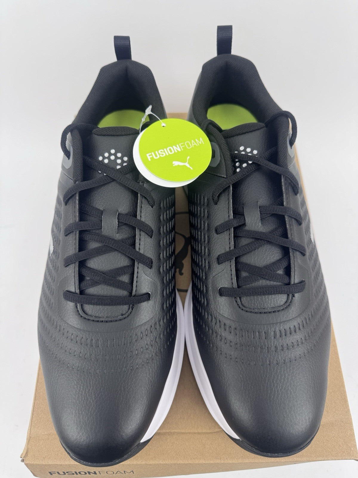 Puma Fusion Plus Spiked Golf Shoes Men's Size UK 10.5 Black Waterproof/320273