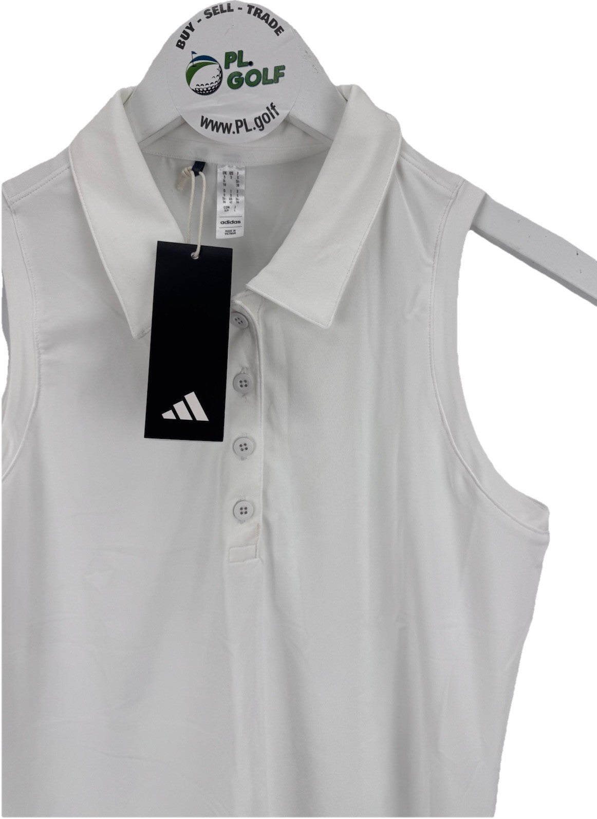 adidas Ultimate365 Women’s Golf White Sleeveless Polo Shirt Size Small/ 318122