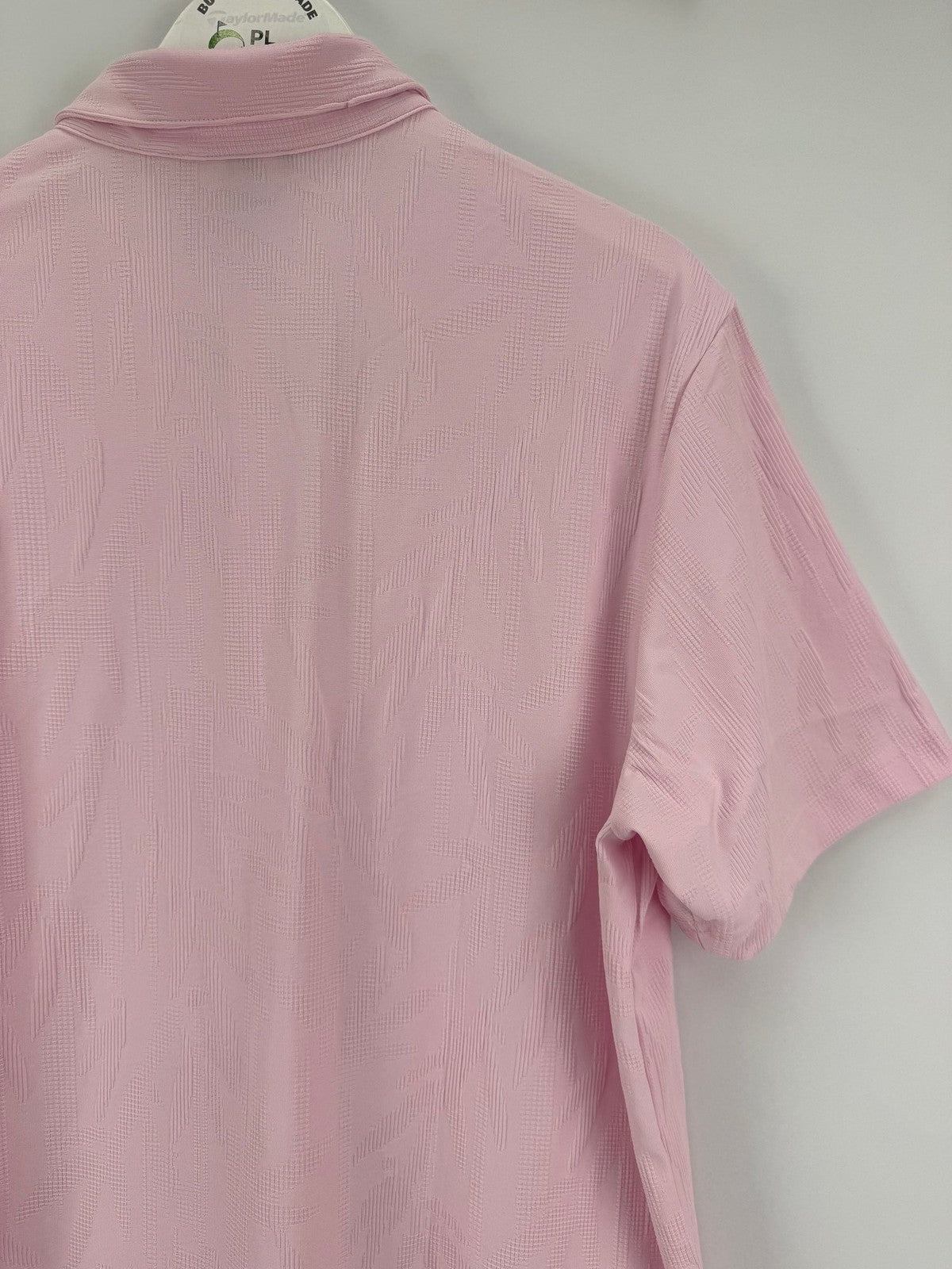 Adidas Go-To Textured Golf Polo Men's Size XL Clear Pink Short Sleeve/329347