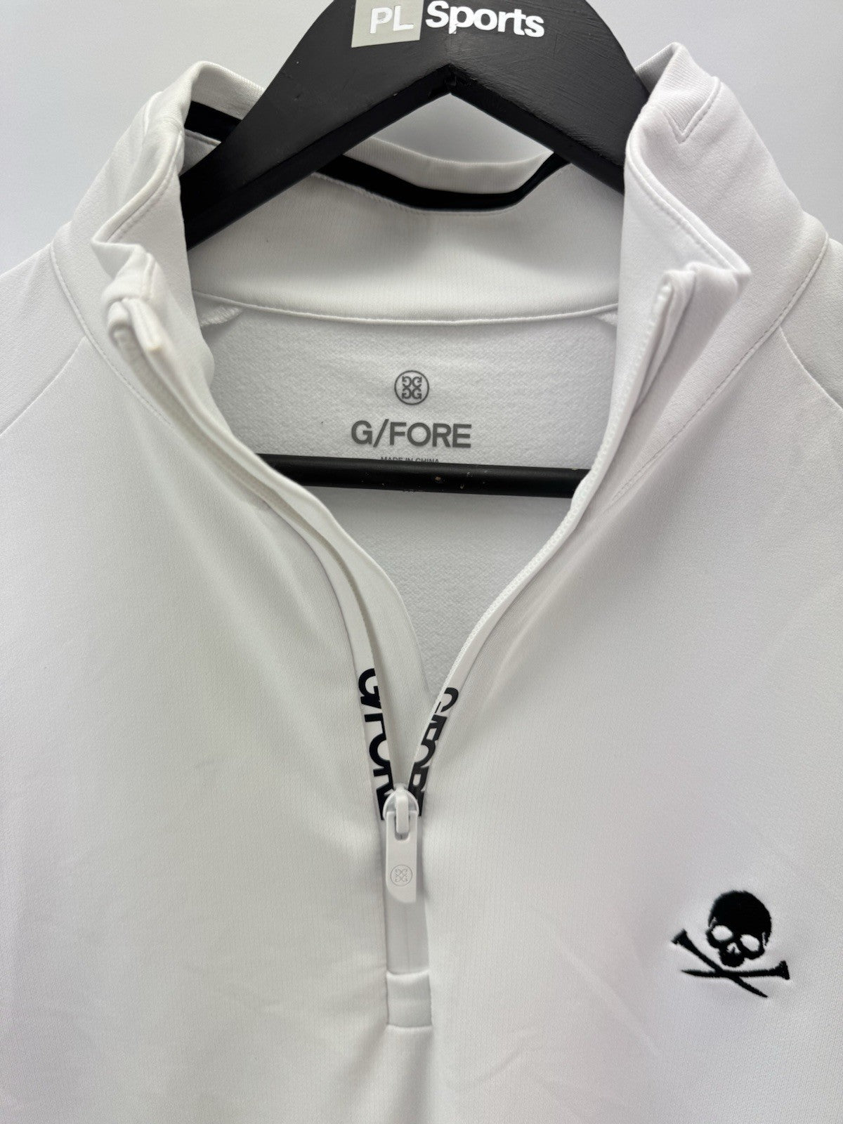 G Fore Golf Pullover 1/4 Zip Brushed Back Tech UK Medium /White /New /286806