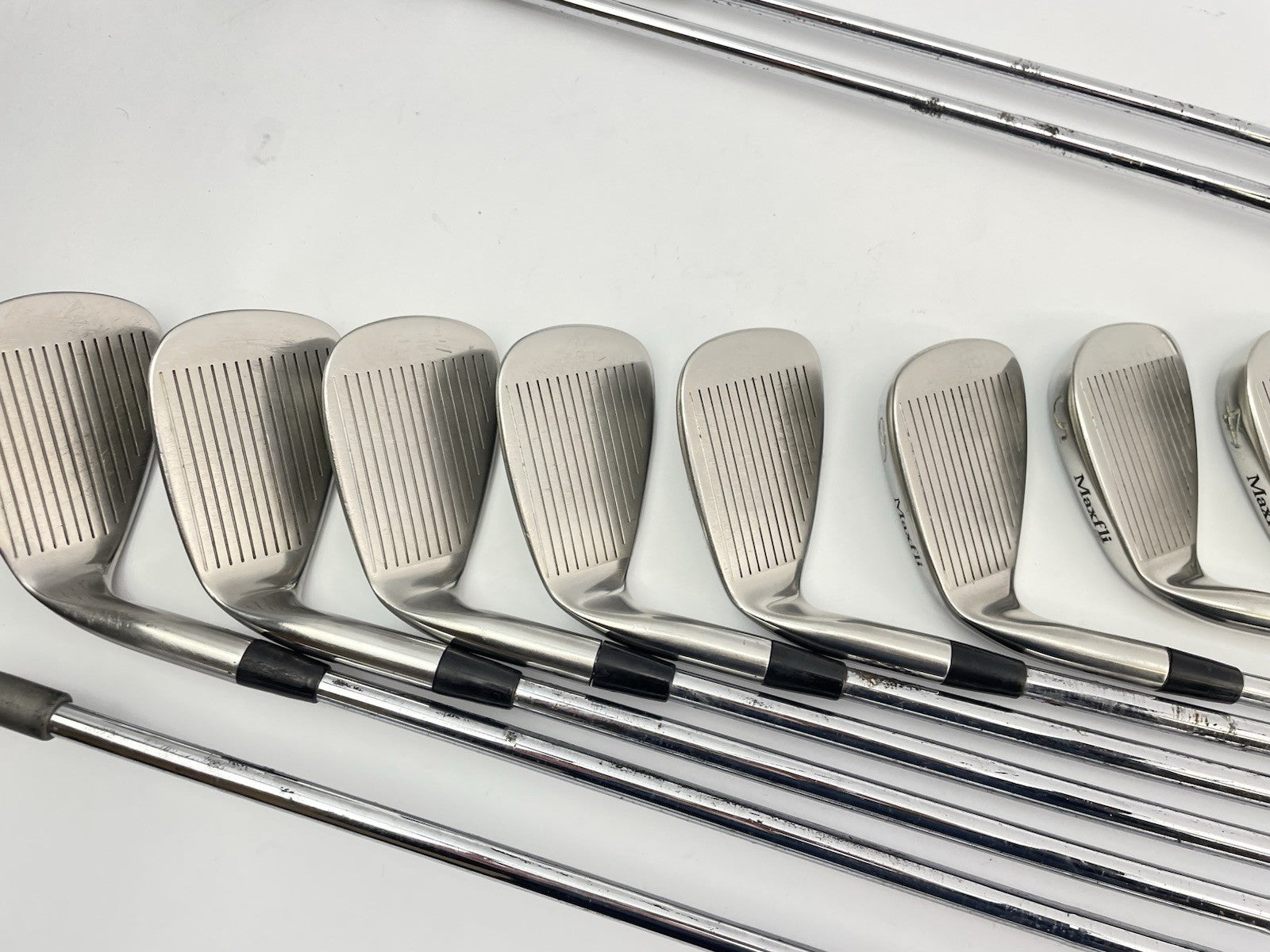 Mens Golf Package Set 12 Clubs Maxfli Regular Steel /Right /New Grips /Cart Bag9