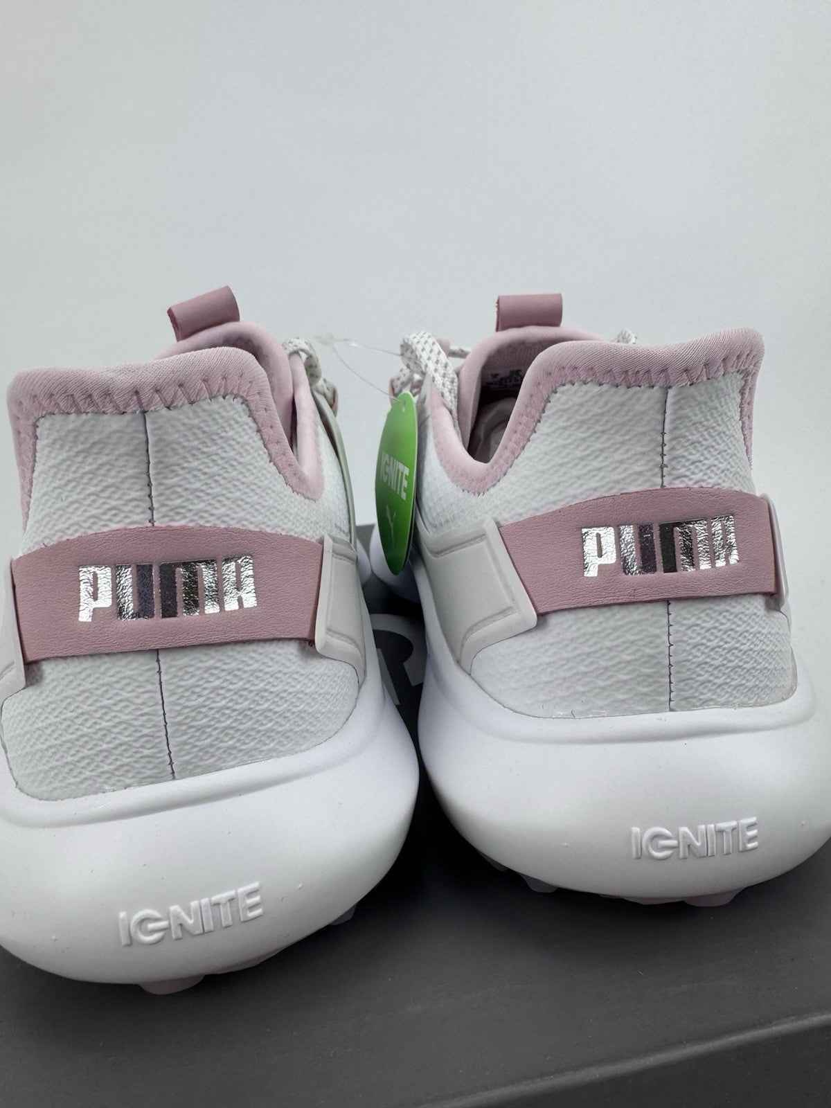 Puma Women's Ignite Fasten8 Trainers Size UK 4 White Pink Golf Shoes/320415