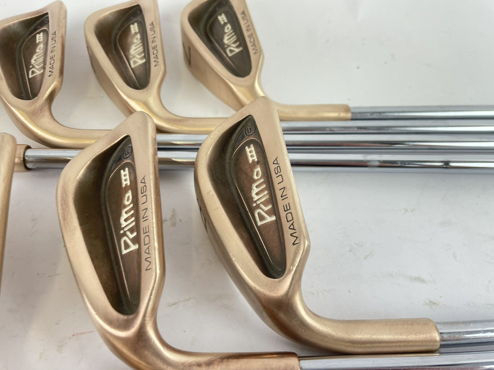 Prima III Golf Copper Irons Made In USA 4-PW Regular Steel /Left /New Grips/62972