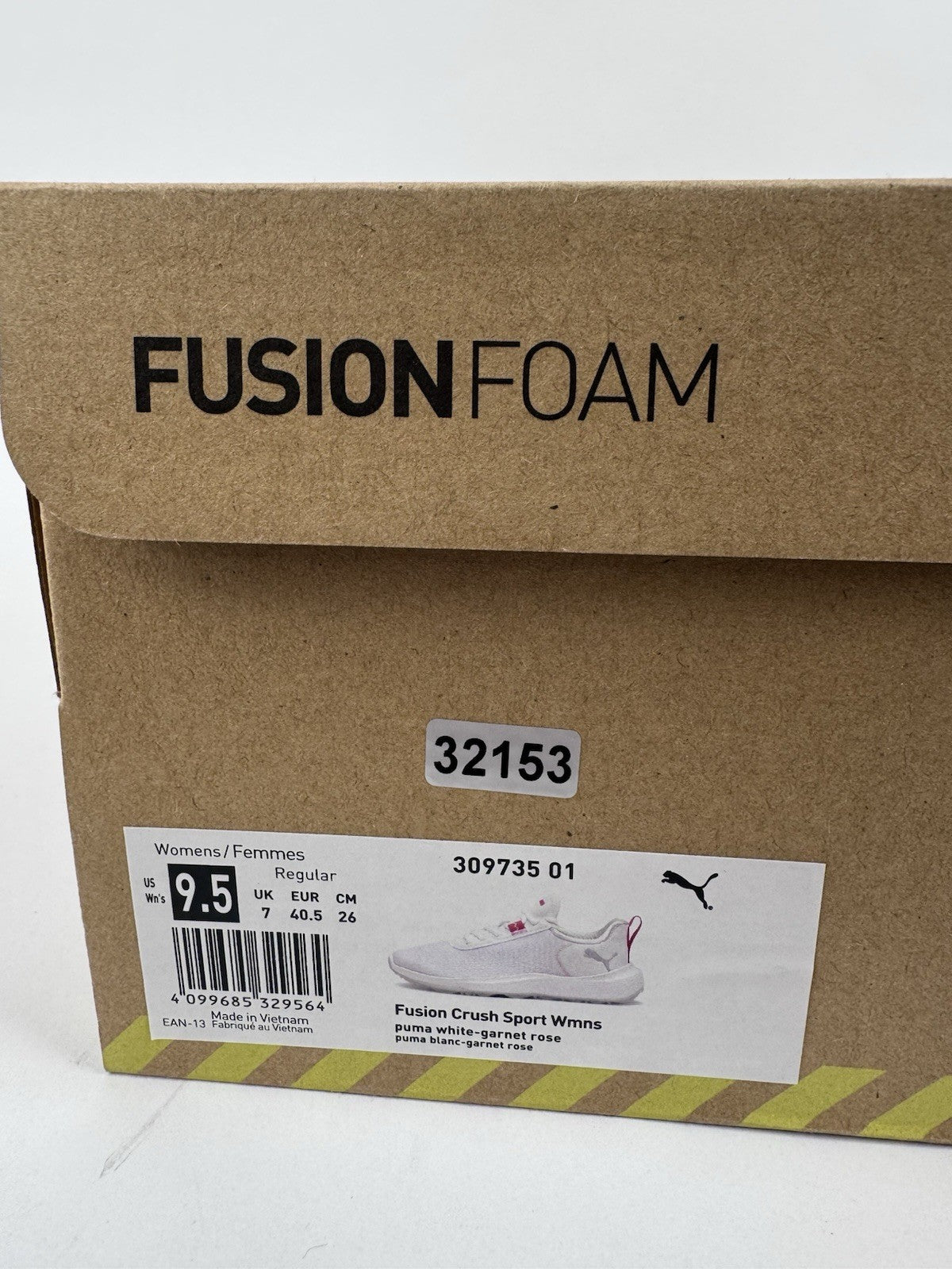 Puma Fusion Crush Sport Women's Trainers Size UK 7 White Rose Breathable/3215310