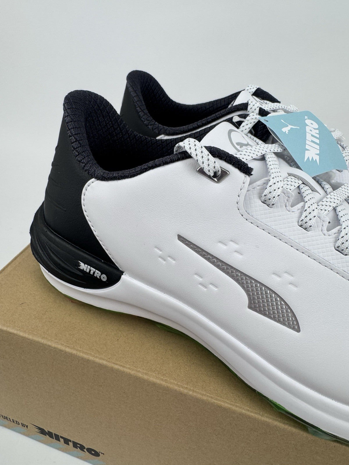 Puma Phantomcat Nitro Men's Golf Shoes Size UK 9.5 White Black Fluro/319085