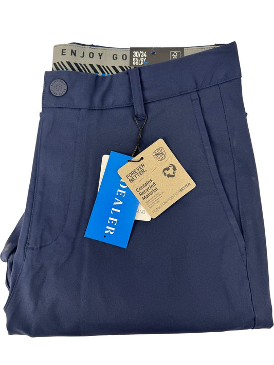 Puma Dealer Tailored Fit Trousers Men's Size 30/34 Navy Blue Golf Pants/353890