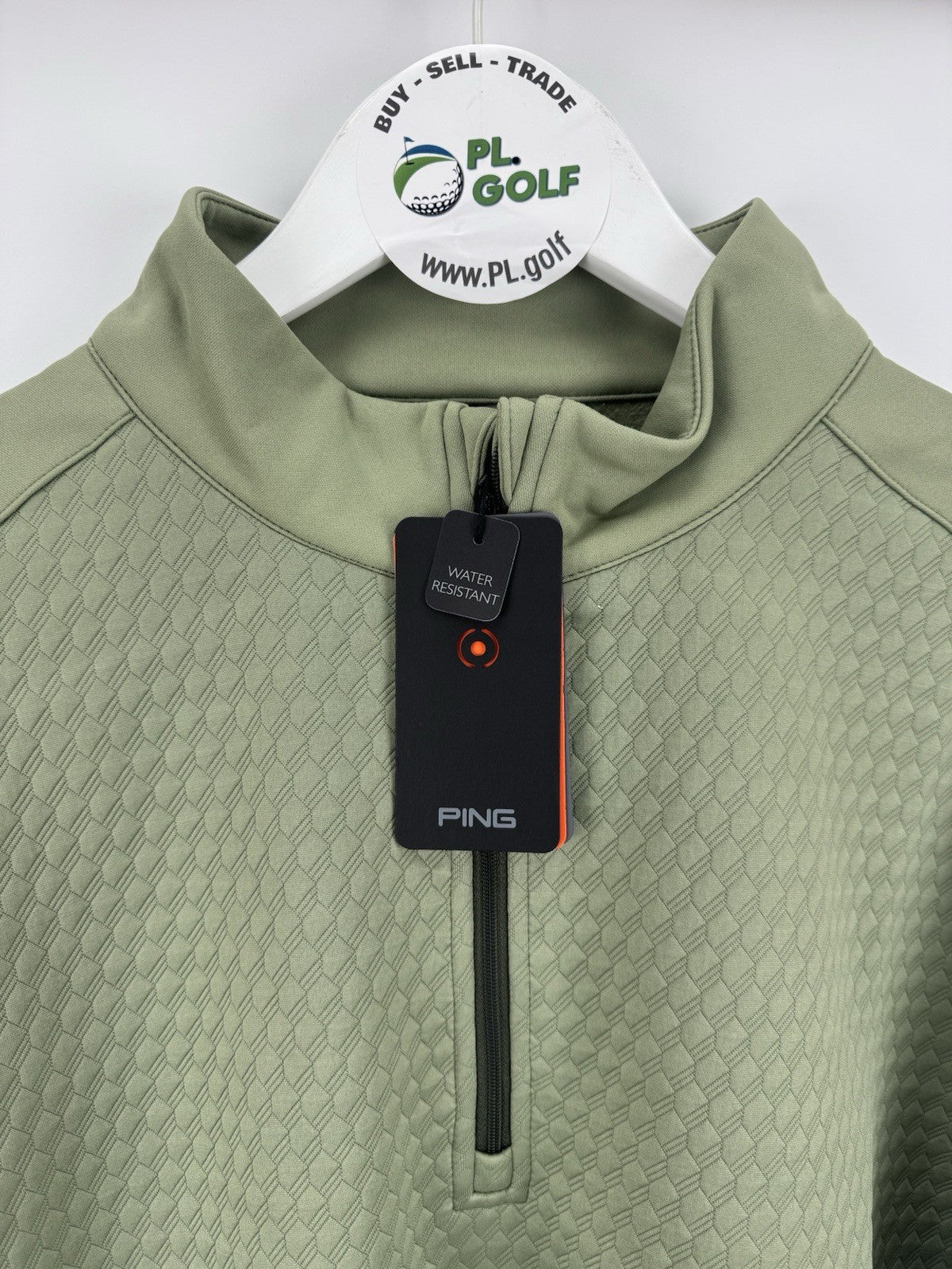 PING Nolan P03766 Quarter Zip Pullover Mens Large Water Resistant Green/317227