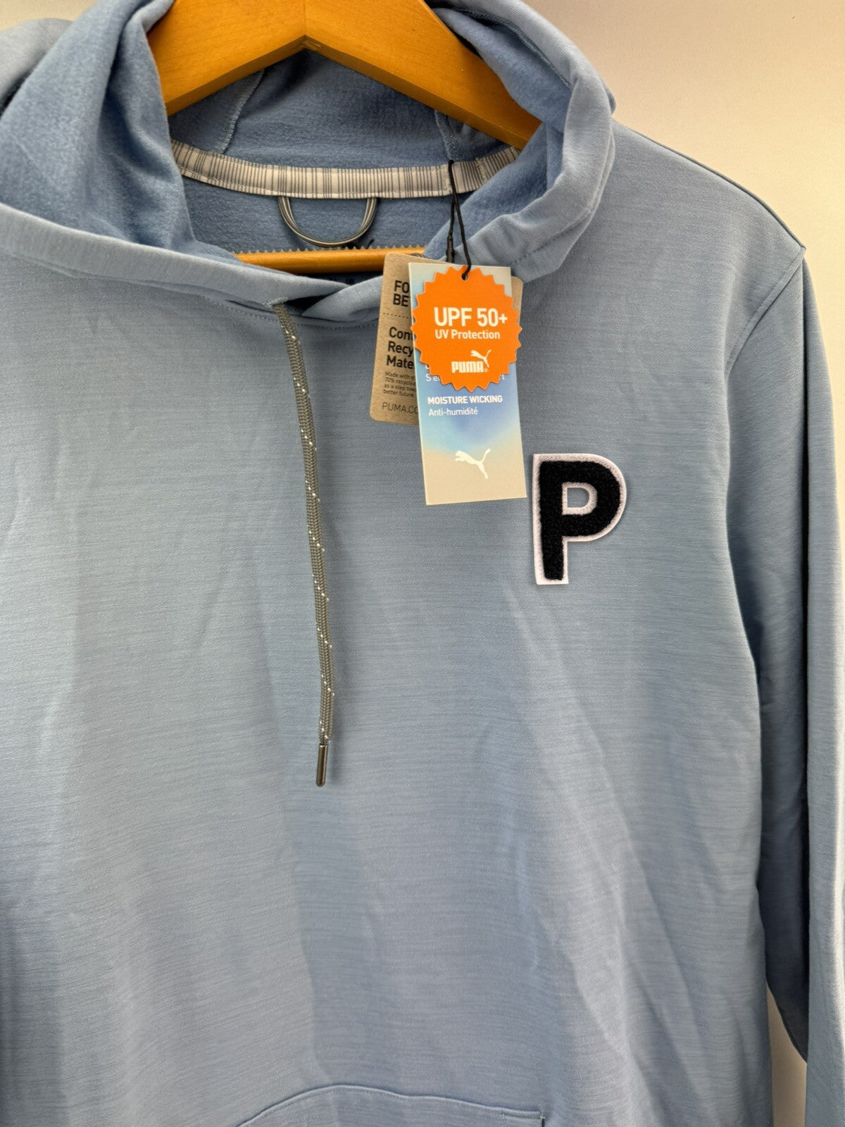 Puma Golf Hoodie Cloudspun Patch Blue UK Small /New /208453