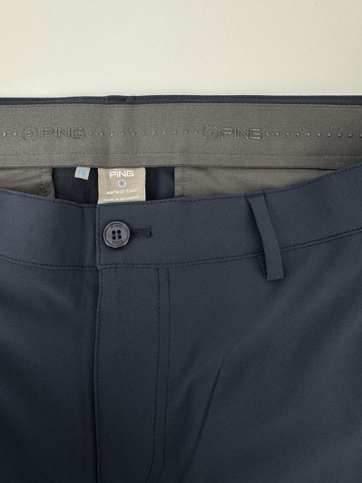 PING Ari Short Golf Shorts Men's 36" Navy Blue Lightweight Performance/371447