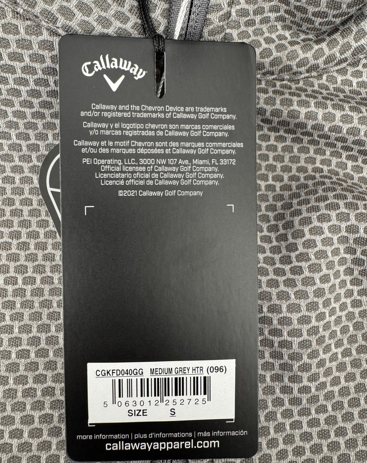 Callaway Weather Series Men's Golf Pullover Size Small Grey Half Zip/365101