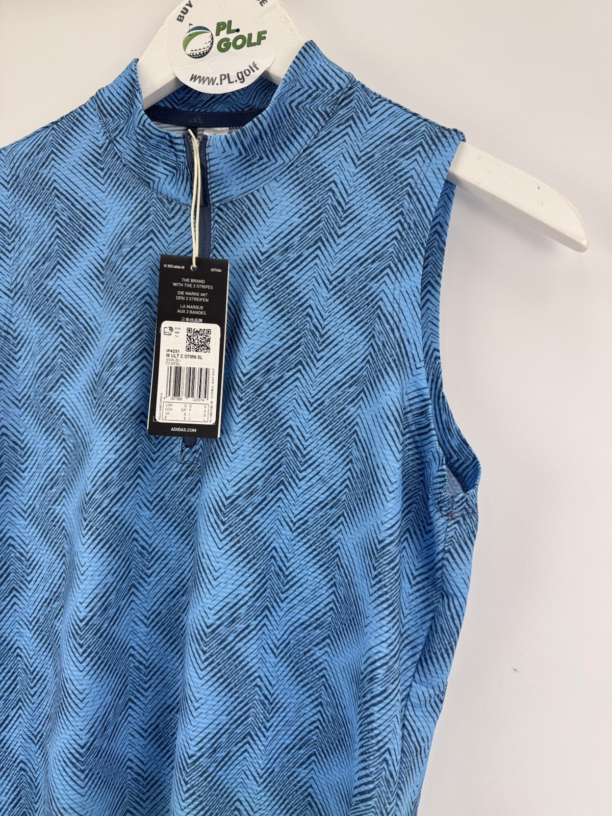 Ladies adidas Ultimate365 Ottoman Printed Sleeveless Polo Size UK Small /318113